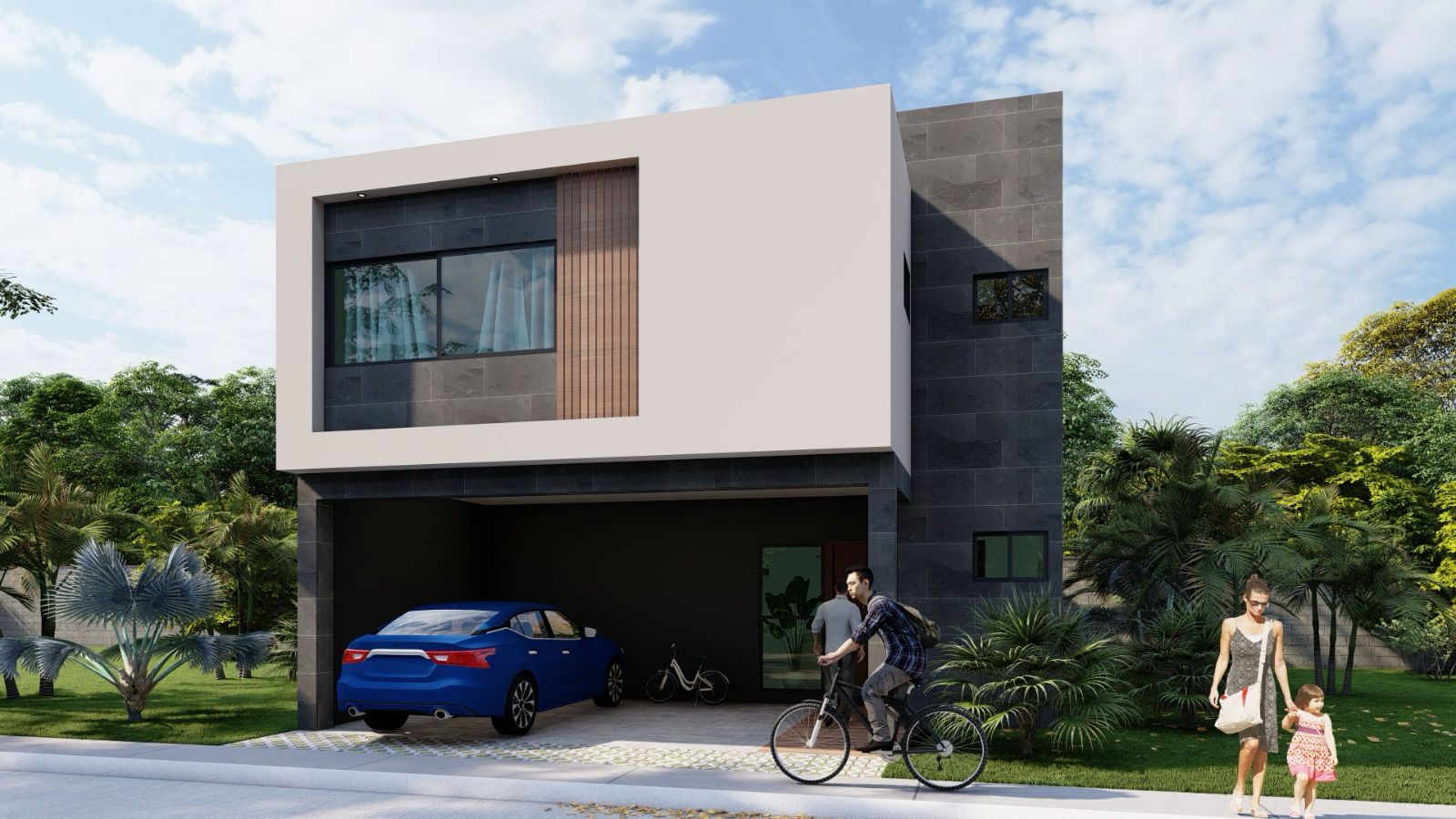 Casa con Jardín Amplio